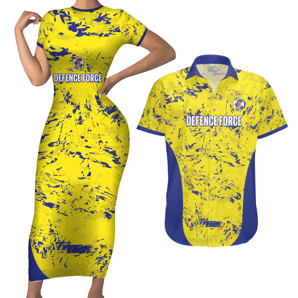 Defence Force Trinidad and Tobago Football Custom Couples Matching Short Sleeve Bodycon Dress and Hawaiian Shirt Go Teteron Boy Grunge Vibe - Wonder Print Shop