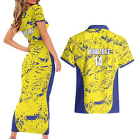 Defence Force Trinidad and Tobago Football Custom Couples Matching Short Sleeve Bodycon Dress and Hawaiian Shirt Go Teteron Boy Grunge Vibe - Wonder Print Shop