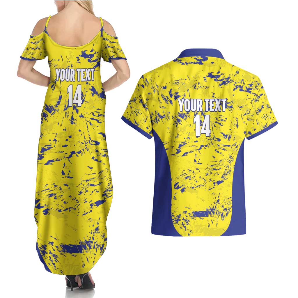 Defence Force Trinidad and Tobago Football Custom Couples Matching Summer Maxi Dress and Hawaiian Shirt Go Teteron Boy Grunge Vibe - Wonder Print Shop