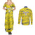 Defence Force Trinidad and Tobago Football Custom Couples Matching Summer Maxi Dress and Long Sleeve Button Shirt Go Teteron Boy Grunge Vibe - Wonder Print Shop