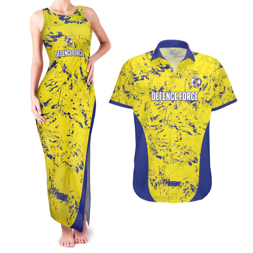Defence Force Trinidad and Tobago Football Custom Couples Matching Tank Maxi Dress and Hawaiian Shirt Go Teteron Boy Grunge Vibe - Wonder Print Shop