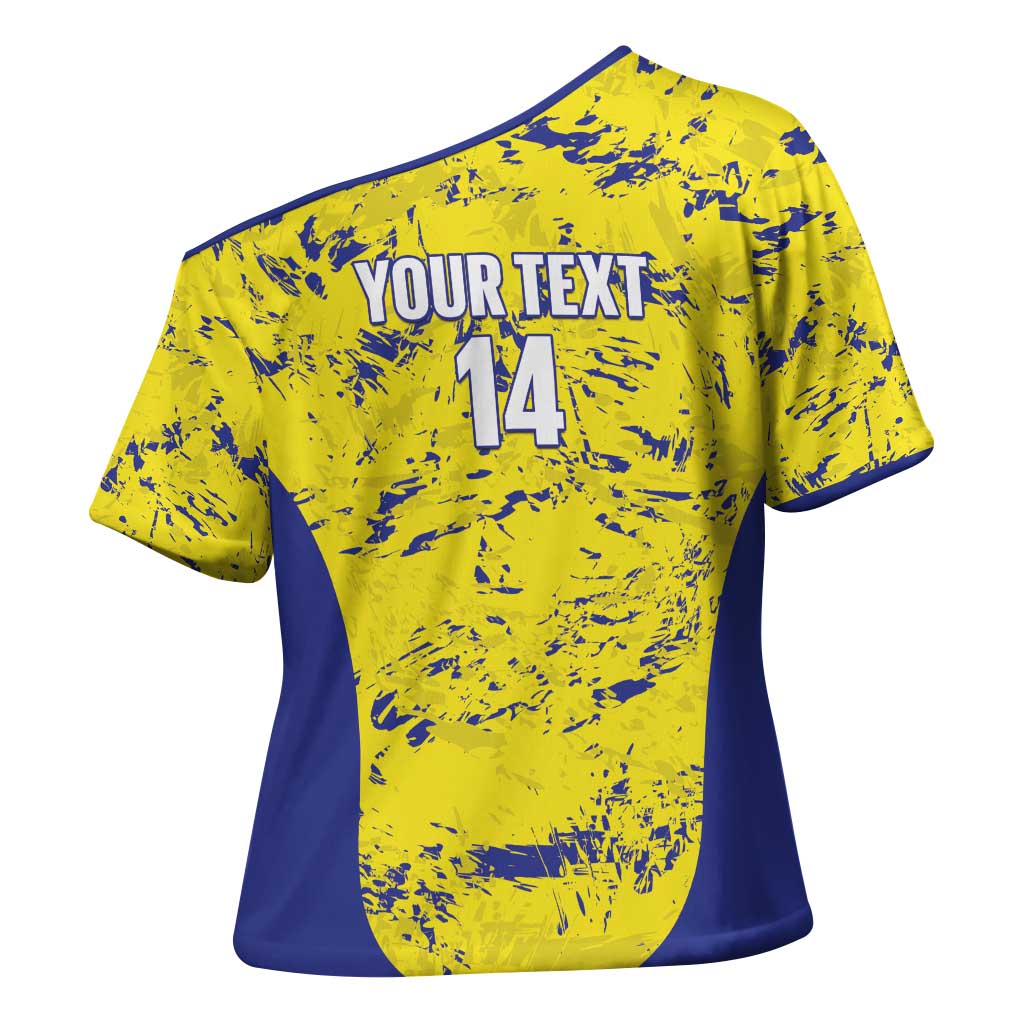 Defence Force Trinidad and Tobago Football Custom Cross Shoulder Shirt Go Teteron Boy Grunge Vibe - Wonder Print Shop