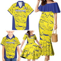 Defence Force Trinidad and Tobago Football Custom Family Matching Mermaid Dress and Hawaiian Shirt Go Teteron Boy Grunge Vibe - Wonder Print Shop
