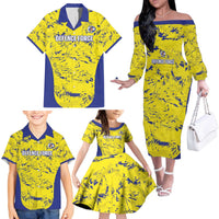 Defence Force Trinidad and Tobago Football Custom Family Matching Off The Shoulder Long Sleeve Dress and Hawaiian Shirt Go Teteron Boy Grunge Vibe - Wonder Print Shop