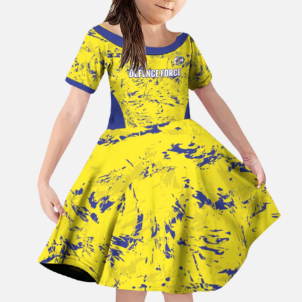 Defence Force Trinidad and Tobago Football Custom Family Matching Off Shoulder Maxi Dress and Hawaiian Shirt Go Teteron Boy Grunge Vibe - Wonder Print Shop