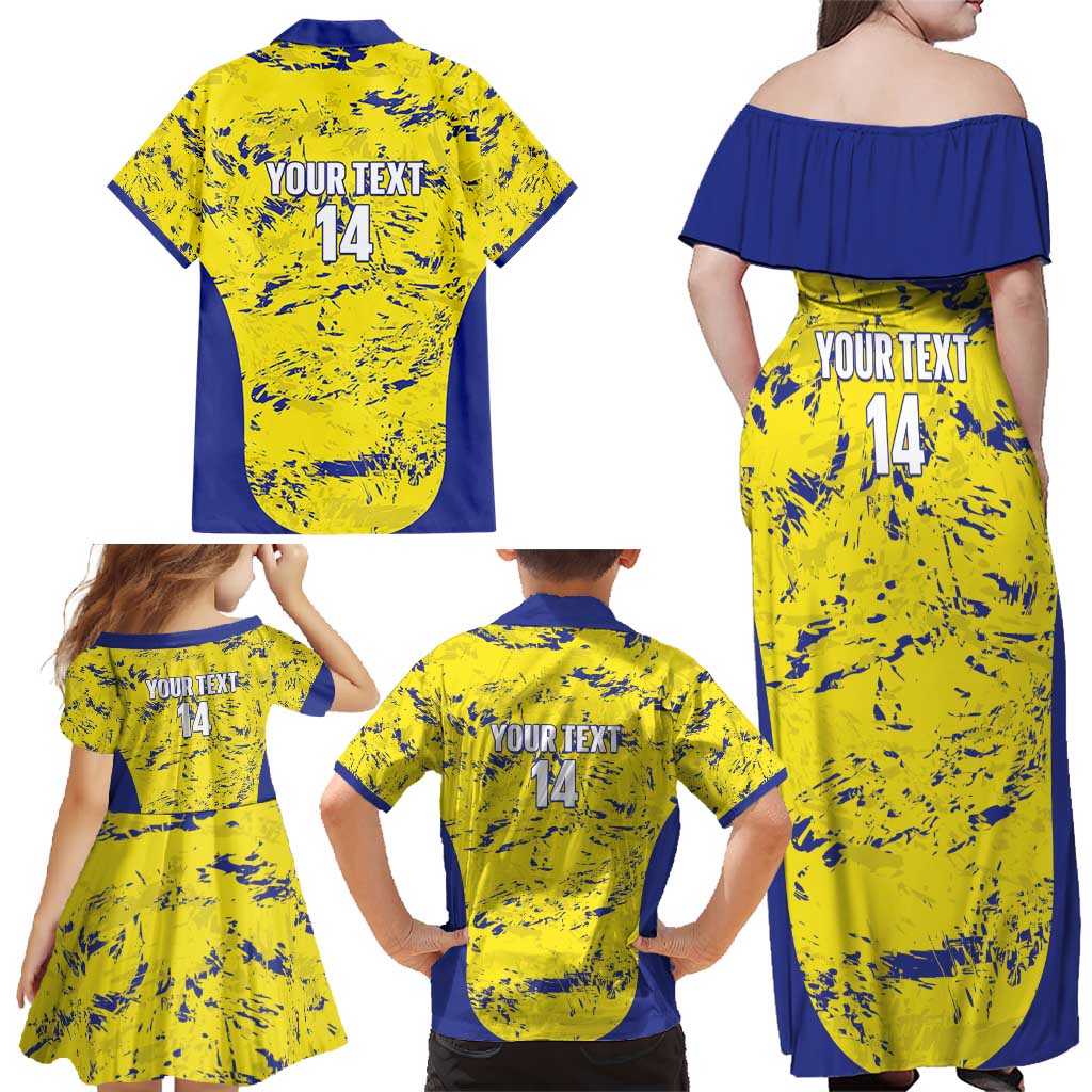 Defence Force Trinidad and Tobago Football Custom Family Matching Off Shoulder Maxi Dress and Hawaiian Shirt Go Teteron Boy Grunge Vibe - Wonder Print Shop