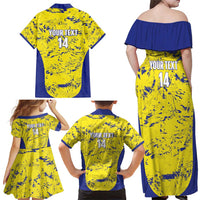 Defence Force Trinidad and Tobago Football Custom Family Matching Off Shoulder Maxi Dress and Hawaiian Shirt Go Teteron Boy Grunge Vibe - Wonder Print Shop