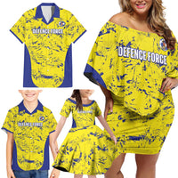 Defence Force Trinidad and Tobago Football Custom Family Matching Off Shoulder Short Dress and Hawaiian Shirt Go Teteron Boy Grunge Vibe - Wonder Print Shop