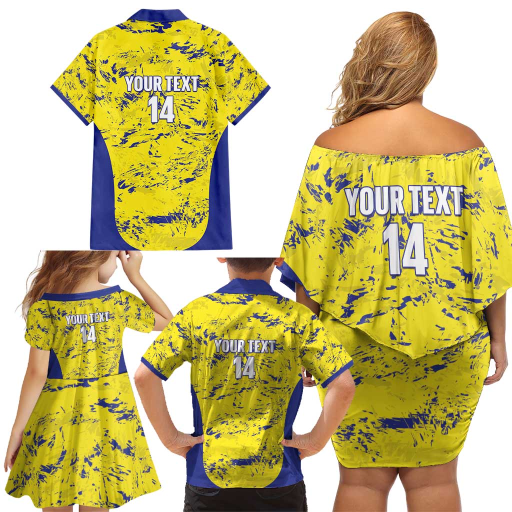 Defence Force Trinidad and Tobago Football Custom Family Matching Off Shoulder Short Dress and Hawaiian Shirt Go Teteron Boy Grunge Vibe - Wonder Print Shop