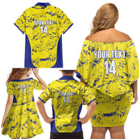 Defence Force Trinidad and Tobago Football Custom Family Matching Off Shoulder Short Dress and Hawaiian Shirt Go Teteron Boy Grunge Vibe - Wonder Print Shop