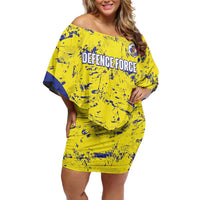 Defence Force Trinidad and Tobago Football Custom Family Matching Off Shoulder Short Dress and Hawaiian Shirt Go Teteron Boy Grunge Vibe - Wonder Print Shop