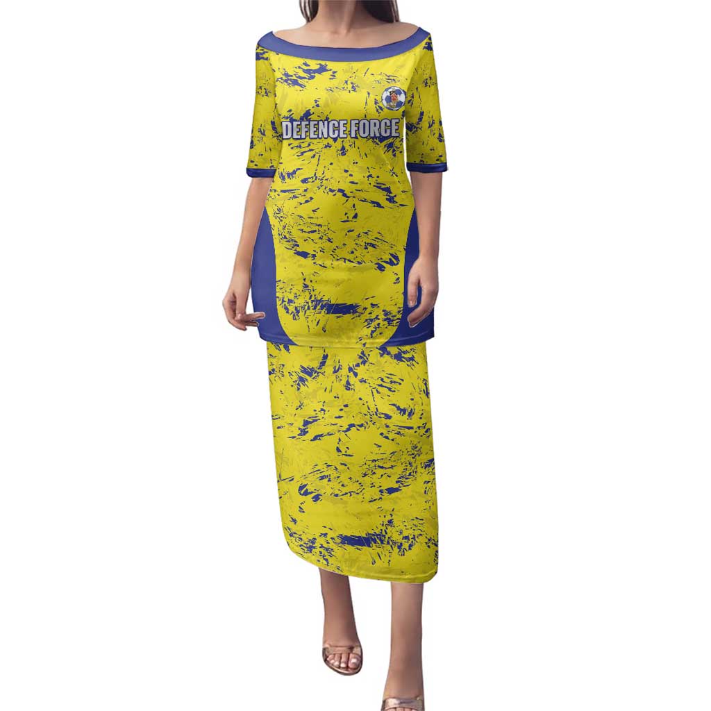 Defence Force Trinidad and Tobago Football Custom Family Matching Puletasi and Hawaiian Shirt Go Teteron Boy Grunge Vibe - Wonder Print Shop