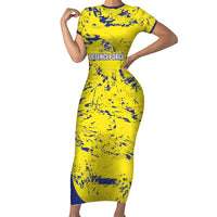 Defence Force Trinidad and Tobago Football Custom Family Matching Short Sleeve Bodycon Dress and Hawaiian Shirt Go Teteron Boy Grunge Vibe - Wonder Print Shop