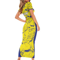 Defence Force Trinidad and Tobago Football Custom Family Matching Short Sleeve Bodycon Dress and Hawaiian Shirt Go Teteron Boy Grunge Vibe - Wonder Print Shop