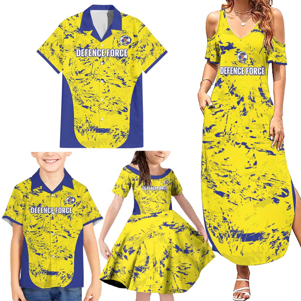 Defence Force Trinidad and Tobago Football Custom Family Matching Summer Maxi Dress and Hawaiian Shirt Go Teteron Boy Grunge Vibe - Wonder Print Shop