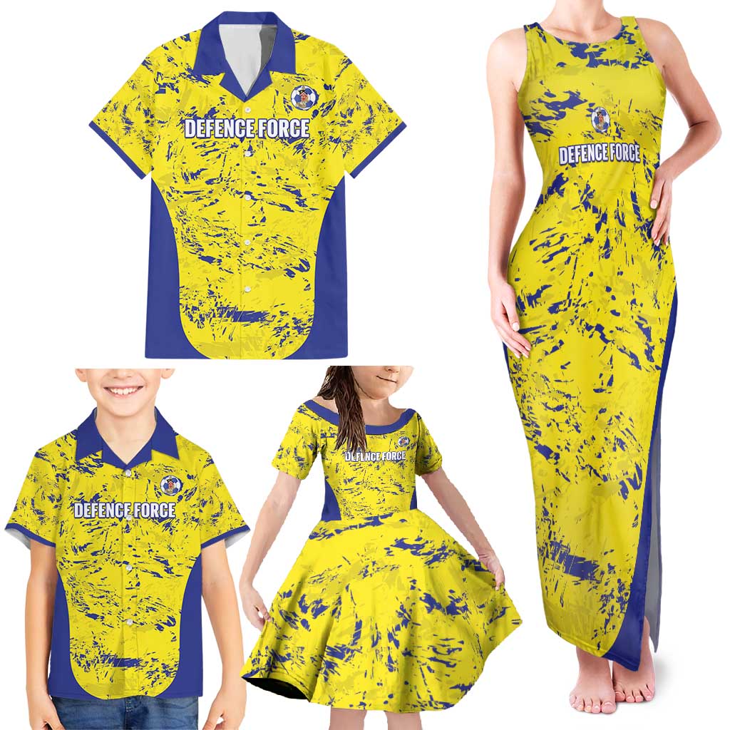 Defence Force Trinidad and Tobago Football Custom Family Matching Tank Maxi Dress and Hawaiian Shirt Go Teteron Boy Grunge Vibe - Wonder Print Shop