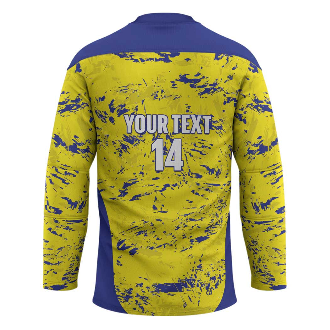 Defence Force Trinidad and Tobago Football Custom Hockey Jersey Go Teteron Boy Grunge Vibe - Wonder Print Shop