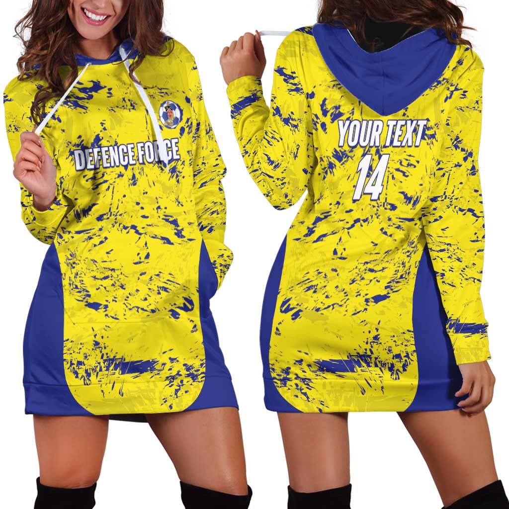 Defence Force Trinidad and Tobago Football Custom Hoodie Dress Go Teteron Boy Grunge Vibe - Wonder Print Shop
