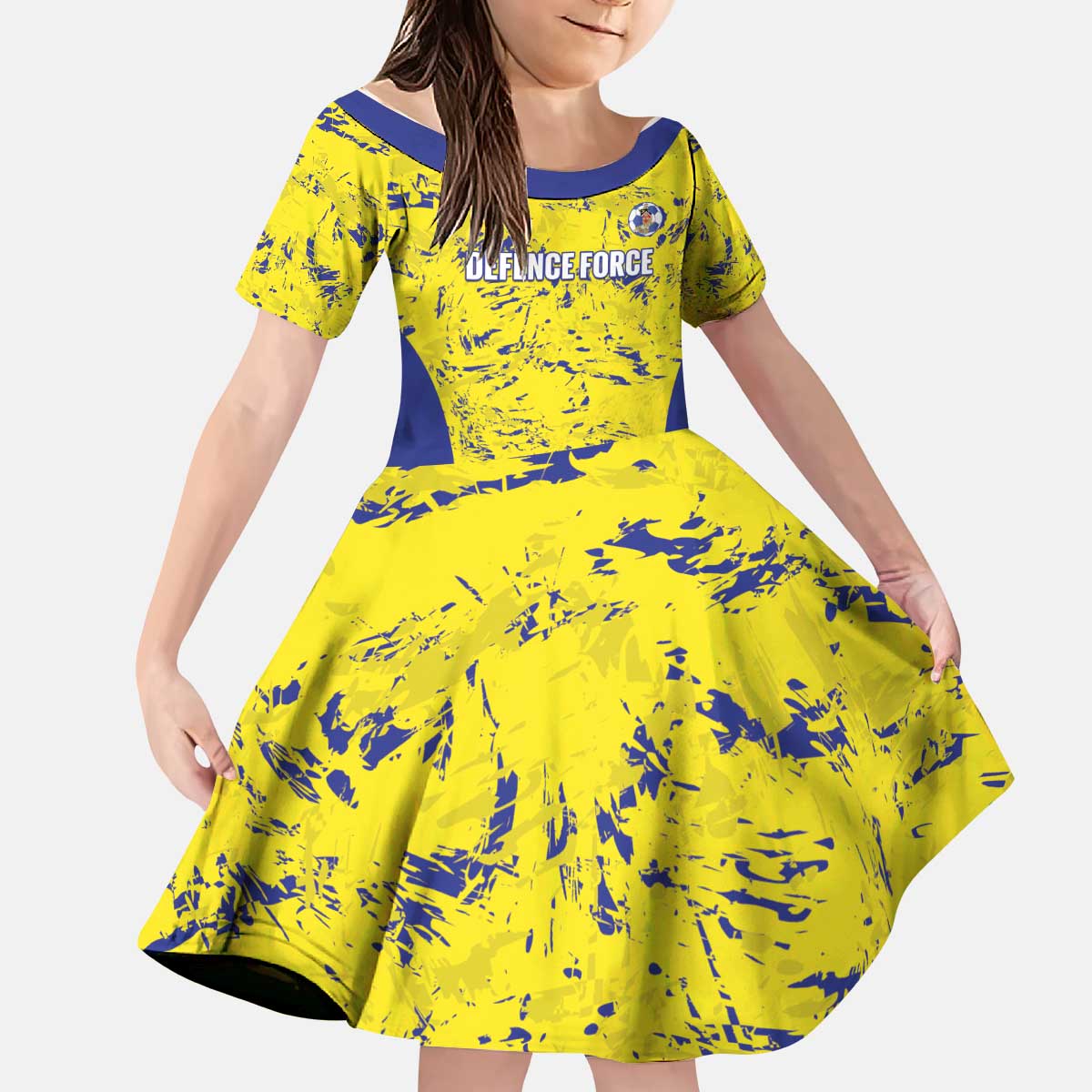 Defence Force Trinidad and Tobago Football Custom Kid Short Sleeve Dress Go Teteron Boy Grunge Vibe - Wonder Print Shop