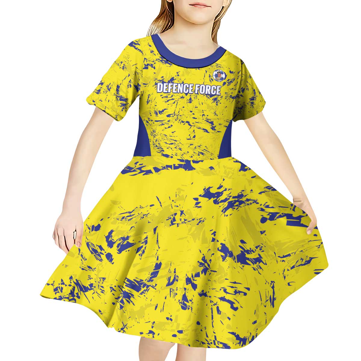 Defence Force Trinidad and Tobago Football Custom Kid Short Sleeve Dress Go Teteron Boy Grunge Vibe - Wonder Print Shop