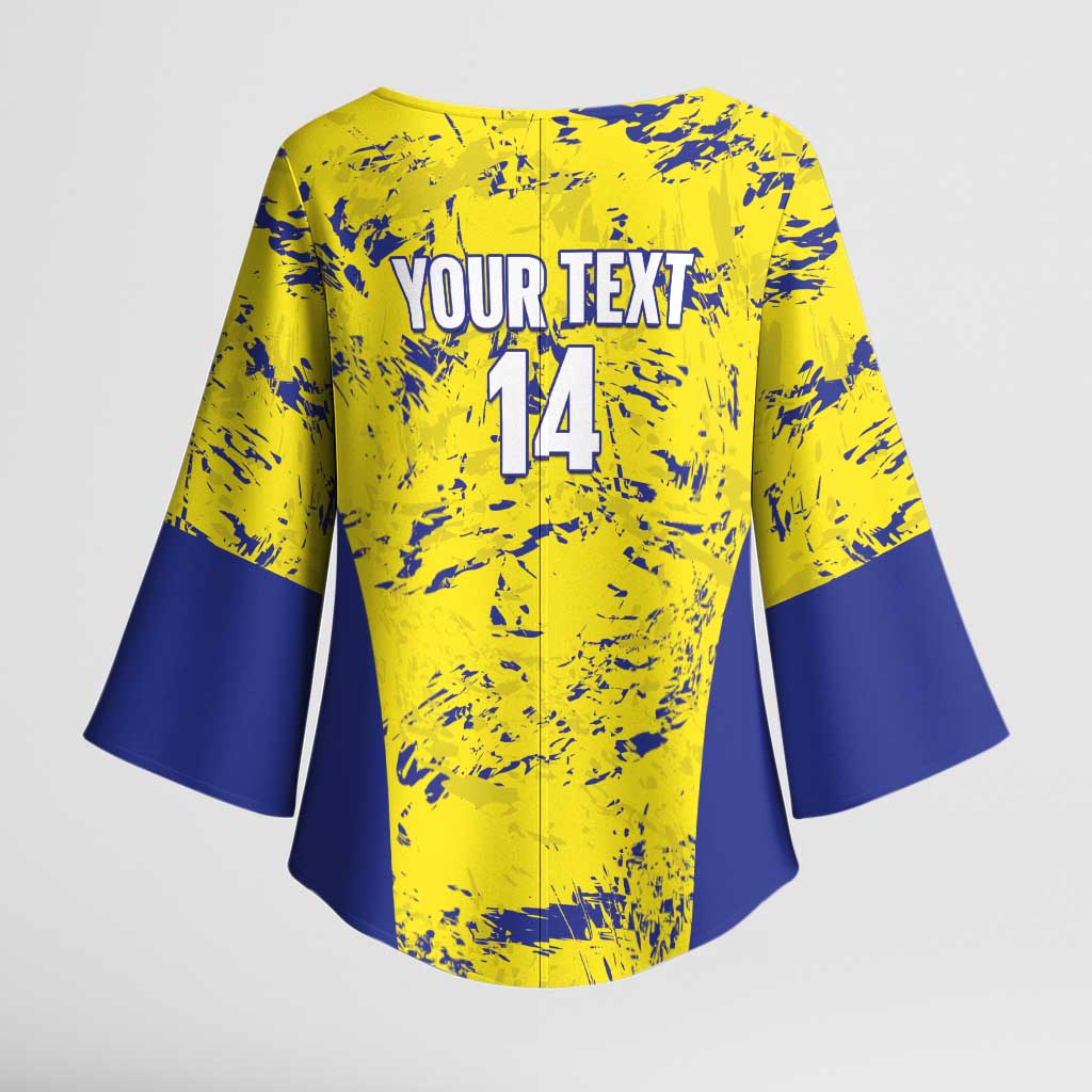 Defence Force Trinidad and Tobago Football Custom Kimono Sleeve Blouse Go Teteron Boy Grunge Vibe - Wonder Print Shop