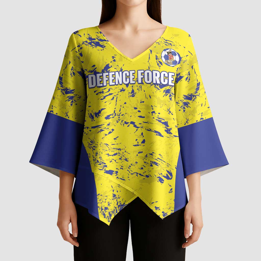 Defence Force Trinidad and Tobago Football Custom Kimono Sleeve Blouse Go Teteron Boy Grunge Vibe - Wonder Print Shop