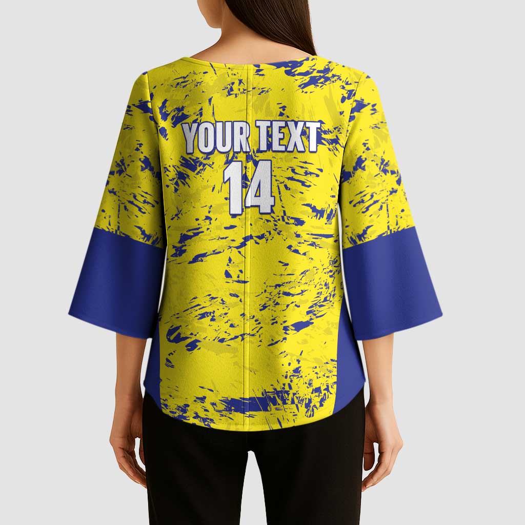 Defence Force Trinidad and Tobago Football Custom Kimono Sleeve Blouse Go Teteron Boy Grunge Vibe - Wonder Print Shop