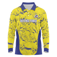 Defence Force Trinidad and Tobago Football Custom Long Sleeve Polo Shirt Go Teteron Boy Grunge Vibe - Wonder Print Shop