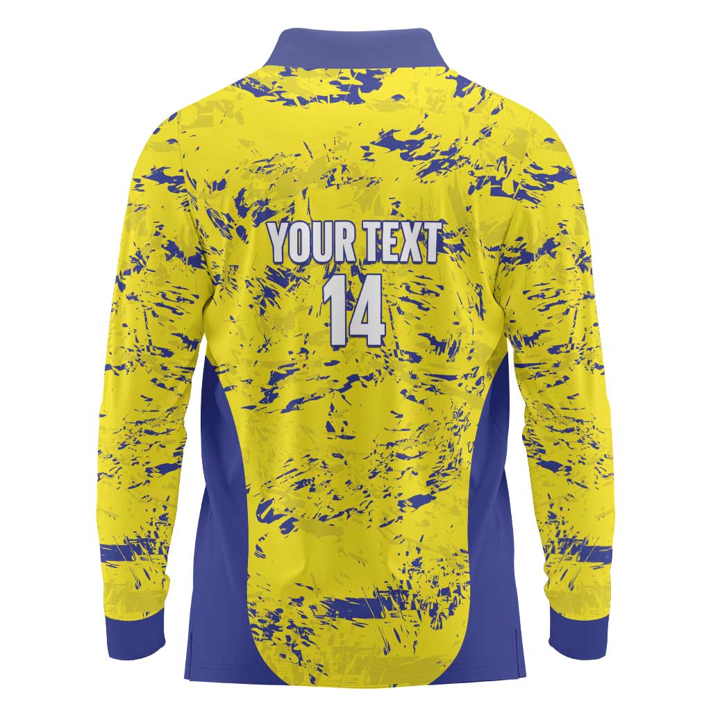 Defence Force Trinidad and Tobago Football Custom Long Sleeve Polo Shirt Go Teteron Boy Grunge Vibe - Wonder Print Shop