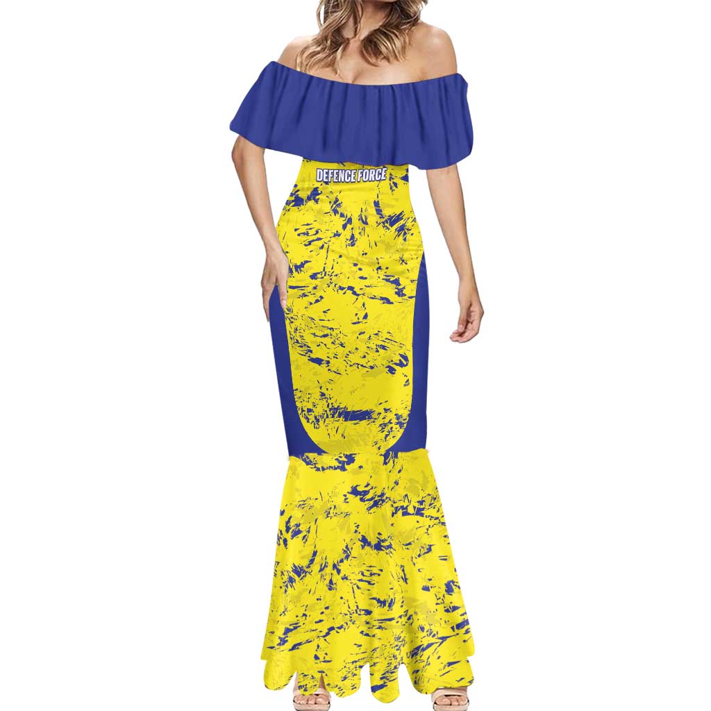 Defence Force Trinidad and Tobago Football Custom Mermaid Dress Go Teteron Boy Grunge Vibe - Wonder Print Shop
