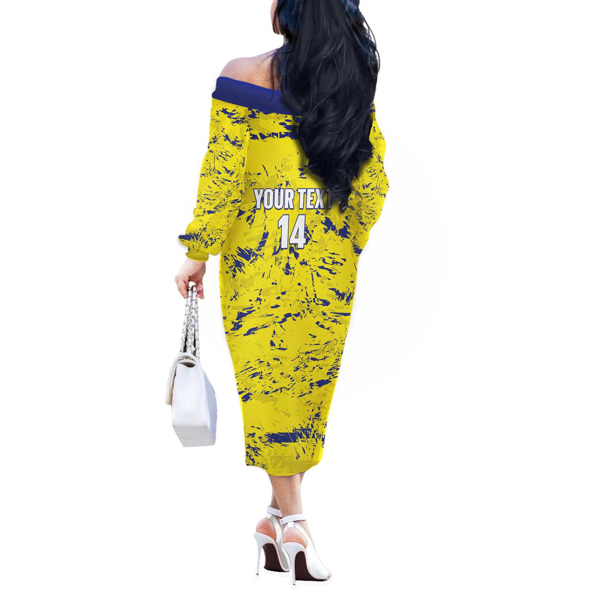 Defence Force Trinidad and Tobago Football Custom Off The Shoulder Long Sleeve Dress Go Teteron Boy Grunge Vibe - Wonder Print Shop