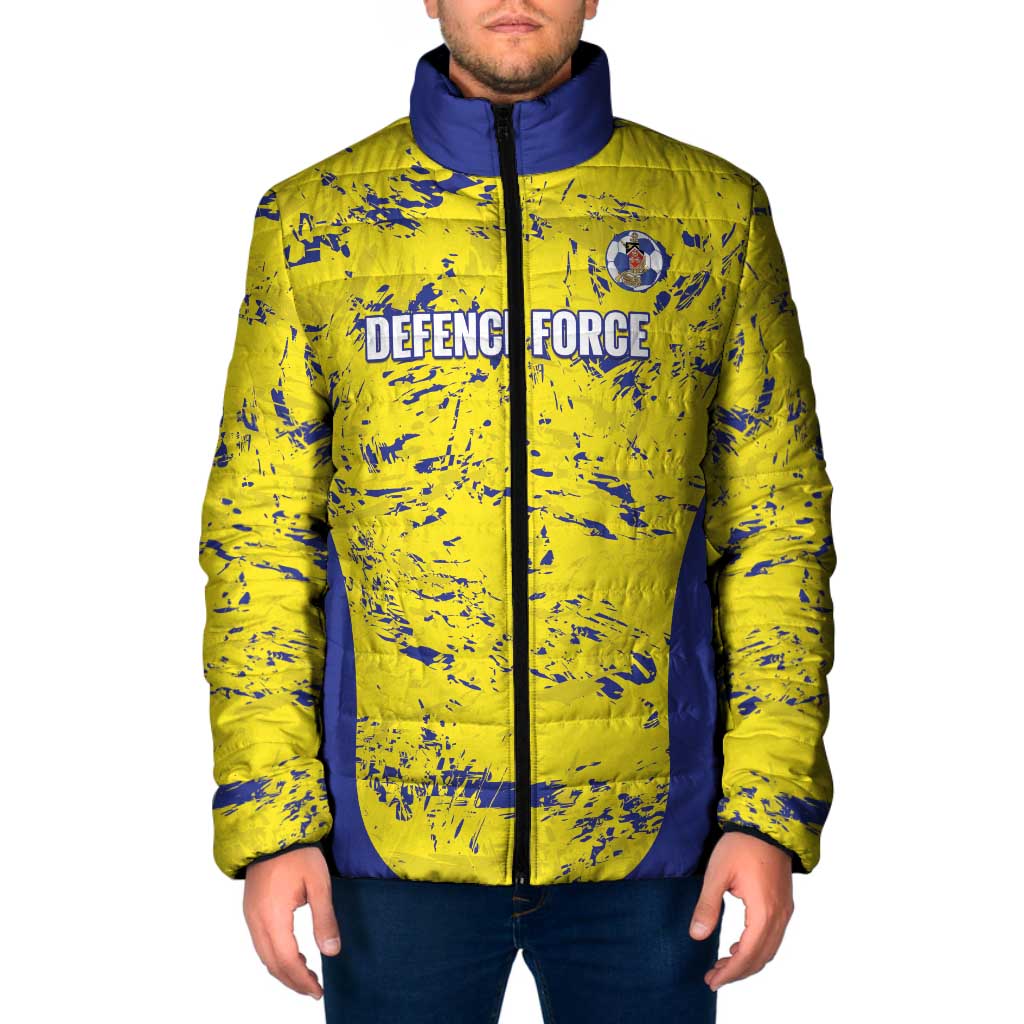 Defence Force Trinidad and Tobago Football Custom Padded Jacket Go Teteron Boy Grunge Vibe - Wonder Print Shop