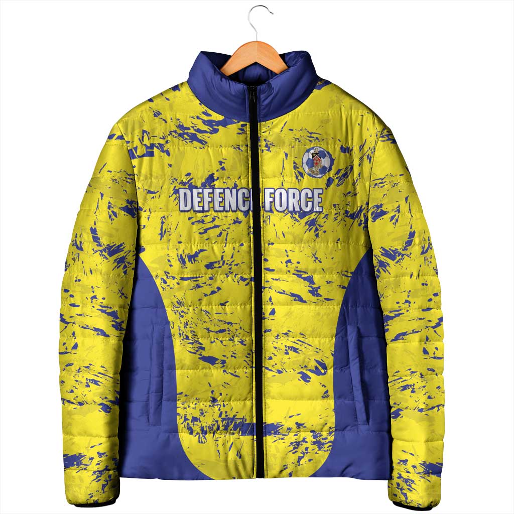 Defence Force Trinidad and Tobago Football Custom Padded Jacket Go Teteron Boy Grunge Vibe - Wonder Print Shop