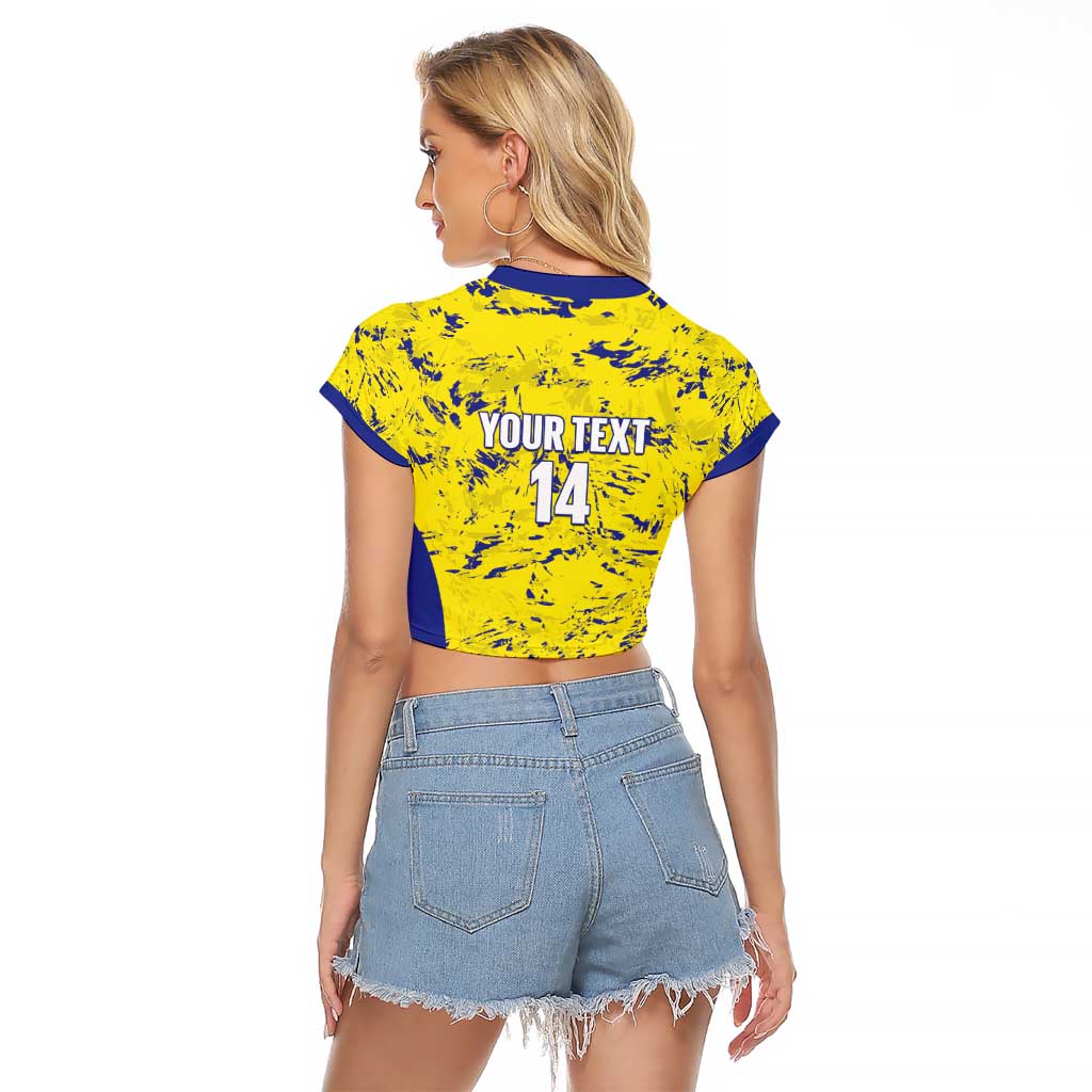 Defence Force Trinidad and Tobago Football Custom Raglan Cropped T Shirt Go Teteron Boy Grunge Vibe - Wonder Print Shop