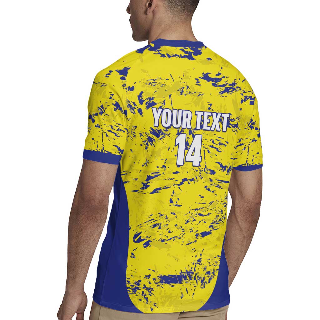 Defence Force Trinidad and Tobago Football Custom Rugby Jersey Go Teteron Boy Grunge Vibe - Wonder Print Shop