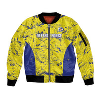 Defence Force Trinidad and Tobago Football Custom Sleeve Zip Bomber Jacket Go Teteron Boy Grunge Vibe - Wonder Print Shop