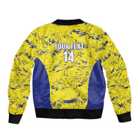 Defence Force Trinidad and Tobago Football Custom Sleeve Zip Bomber Jacket Go Teteron Boy Grunge Vibe - Wonder Print Shop