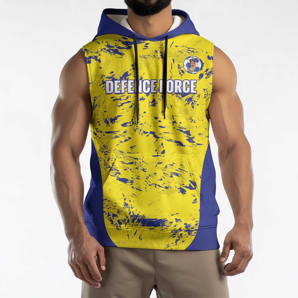 Defence Force Trinidad and Tobago Football Custom Sleeveless Hoodie Go Teteron Boy Grunge Vibe - Wonder Print Shop