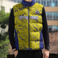 Defence Force Trinidad and Tobago Football Custom Sleeveless Puffer Jacket Go Teteron Boy Grunge Vibe - Wonder Print Shop