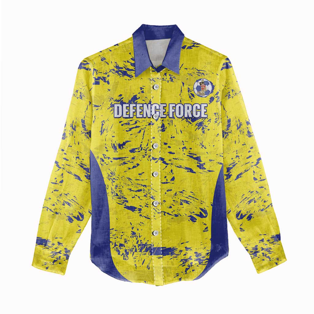 Defence Force Trinidad and Tobago Football Custom Women Casual Shirt Go Teteron Boy Grunge Vibe - Wonder Print Shop