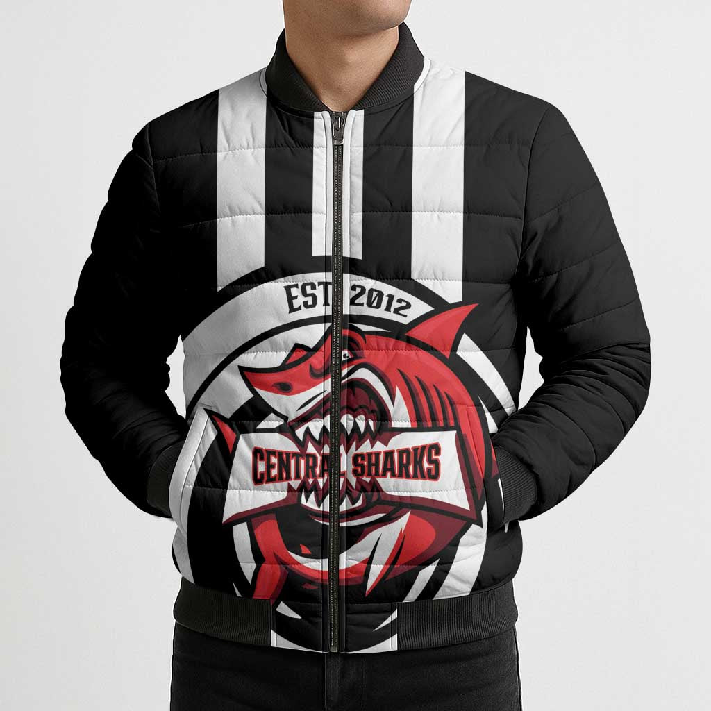 Central Trinidad and Tobago Football Custom Bomber Puffer Jacket Come On Sharks Est 2012 - Wonder Print Shop