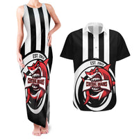 Central Trinidad and Tobago Football Custom Couples Matching Tank Maxi Dress and Hawaiian Shirt Come On Sharks Est 2012 - Wonder Print Shop