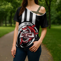 Central Trinidad and Tobago Football Custom Cross Shoulder Shirt Come On Sharks Est 2012 - Wonder Print Shop