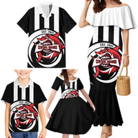 Central Trinidad and Tobago Football Custom Family Matching Mermaid Dress and Hawaiian Shirt Come On Sharks Est 2012 - Wonder Print Shop