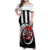 Central Trinidad and Tobago Football Custom Family Matching Off Shoulder Maxi Dress and Hawaiian Shirt Come On Sharks Est 2012 - Wonder Print Shop