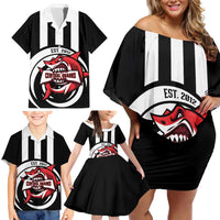 Central Trinidad and Tobago Football Custom Family Matching Off Shoulder Short Dress and Hawaiian Shirt Come On Sharks Est 2012 - Wonder Print Shop