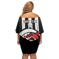 Central Trinidad and Tobago Football Custom Family Matching Off Shoulder Short Dress and Hawaiian Shirt Come On Sharks Est 2012 - Wonder Print Shop