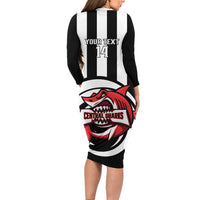Central Trinidad and Tobago Football Custom Long Sleeve Bodycon Dress Come On Sharks Est 2012 - Wonder Print Shop