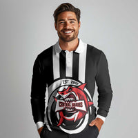 Central Trinidad and Tobago Football Custom Long Sleeve Polo Shirt Come On Sharks Est 2012 - Wonder Print Shop