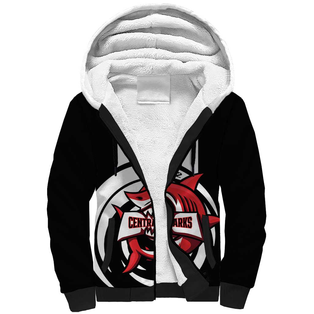 Central Trinidad and Tobago Football Custom Sherpa Hoodie Come On Sharks Est 2012 - Wonder Print Shop
